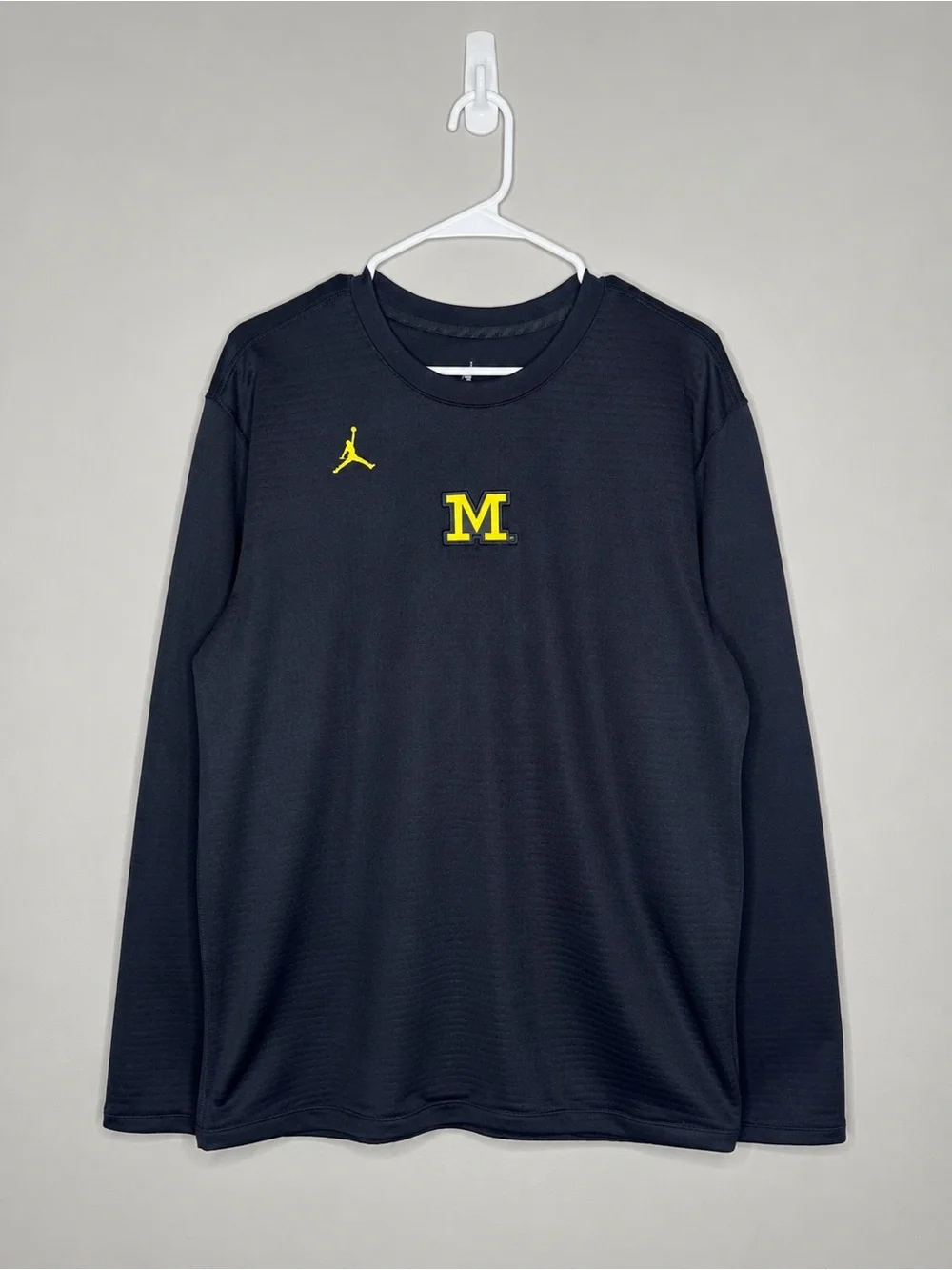Jordan x University of Michigan Black Long Sleeve Performance Shirt Men’s Large